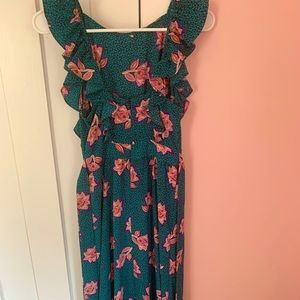Maxi flutter sleeve dress
